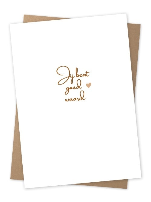 Jots | Wenskaart jij bent goud waard