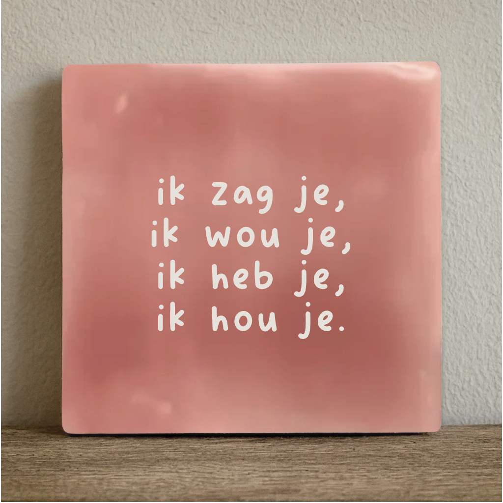 Tegeltje ik zag je ik wou je
