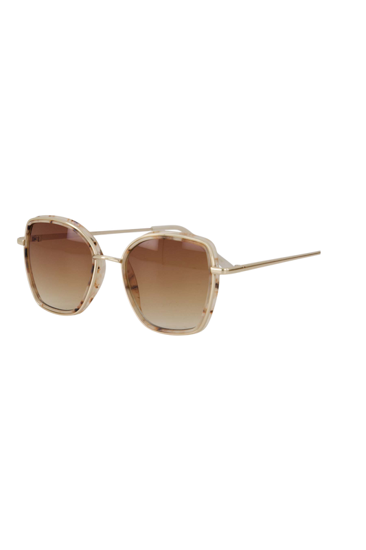 Zusss | Piloten zonnebril met hoeken incl koker goud