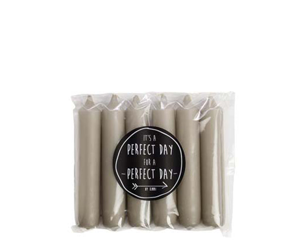 Rustiklys | Korte dinerkaarsjes linnen (6st)