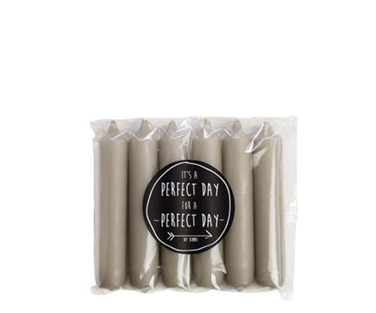 Rustiklys | Korte dinerkaarsjes linnen (6st)