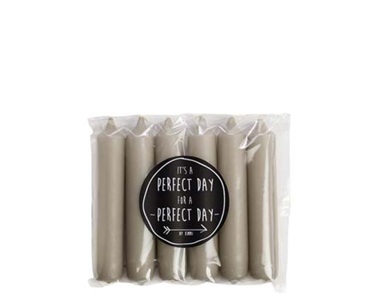 Rustiklys | Kurzes Tischkerzen-Set mit Tischwäsche (6 Stück)