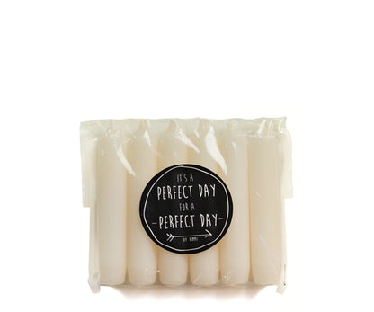 Rustiklys | Korte dinerkaarsjes vanille (6st)