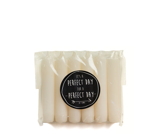 Rustiklys | Korte dinerkaarsjes vanille (6st)