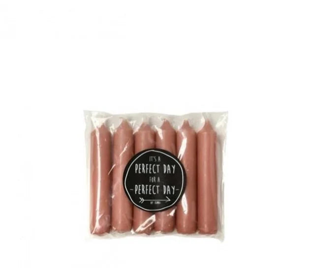 Rustiklys | Korte dinerkaarsjes Brique (6st)