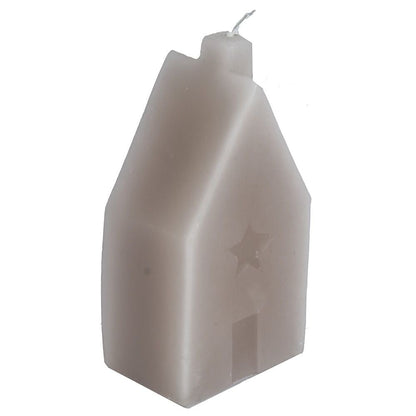Selected by | Kaars huisje beige 11cm