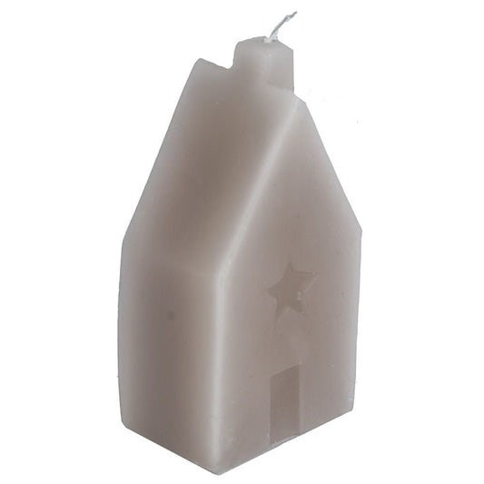 Selected by | Kaars huisje beige 11cm