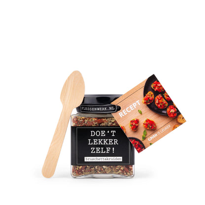 Flessenwerk | Bruschetta kruiden met lepel