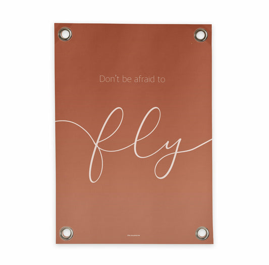 VM | Tuinposter don't be afraid bruin