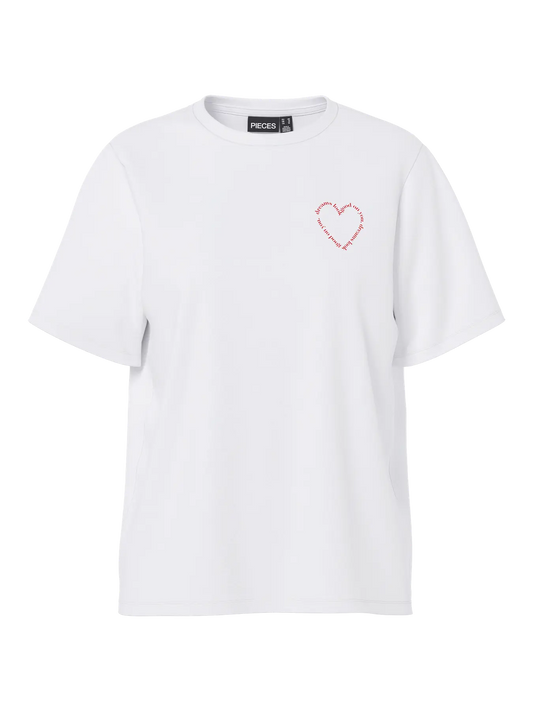 Pieces | T-shirt Bets bright white