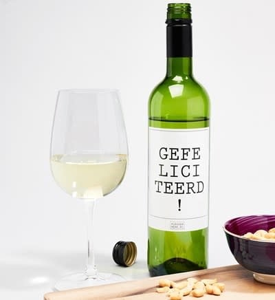 Flessenwerk  | Witte wijn Gefeliciteerd!