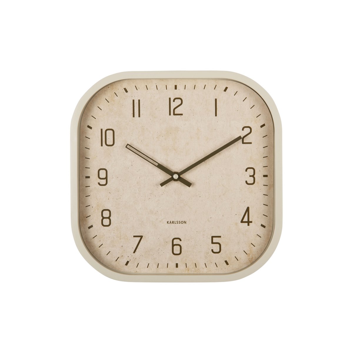 Karlsson Wandklok Cuadrado Vierkant Beige