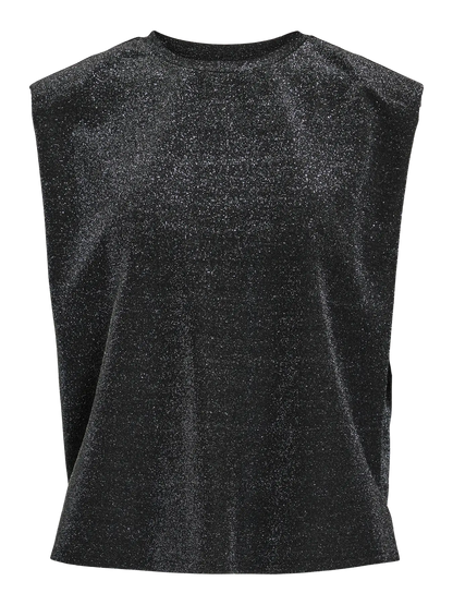 Vila | Top Glitenna schwarz silber 