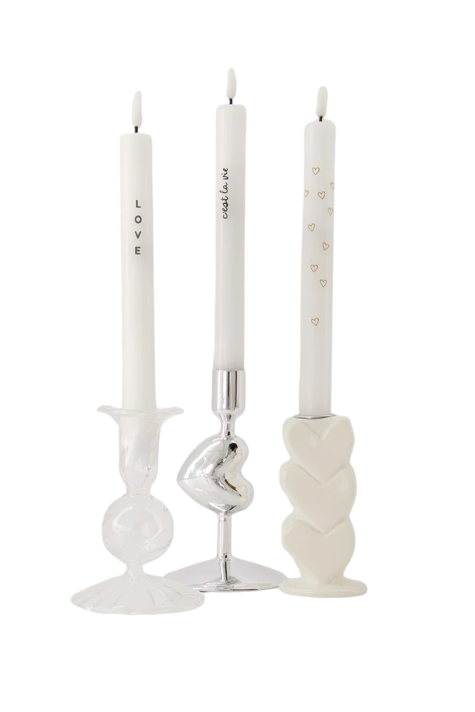 Zusss | Set mit 2 LED-Kerzen in Weiß/Grün/Rot