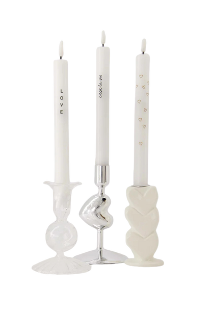 Zusss | Set mit 2 LED-Kerzen in Weiß/Grün/Rot