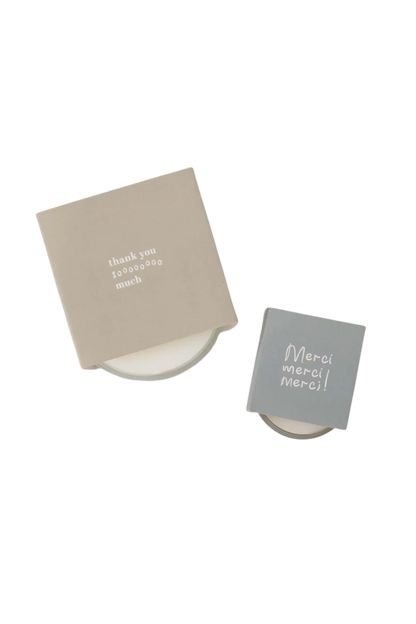 Zusss | Geurkaars in wikkel thank you wit/grijsgroen