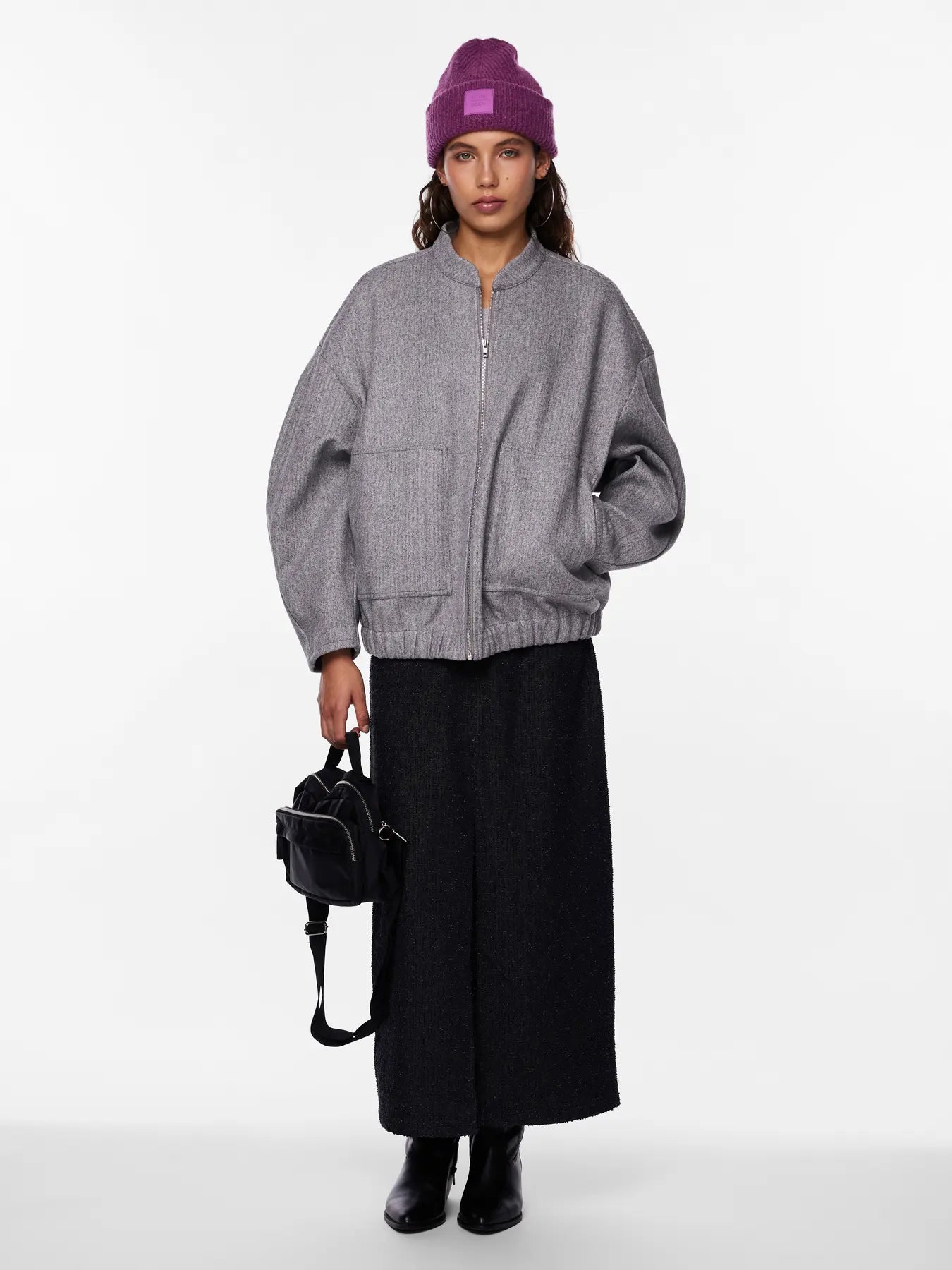 Pieces | Bomber Debbie grijs Noos