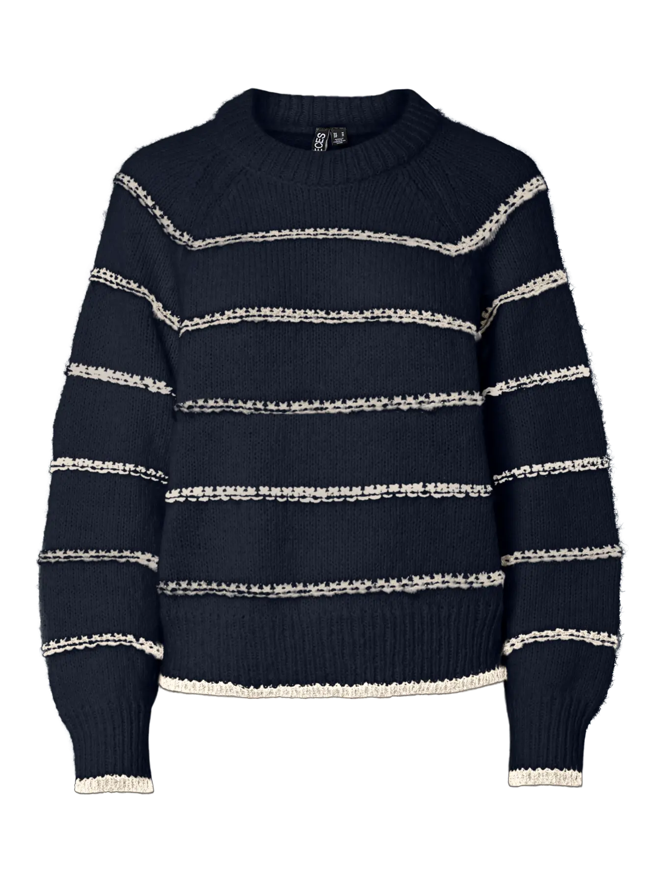 Pieces | Trui Nelia donker blauw met streep