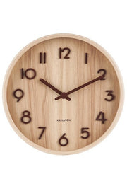 Karlsson | Wandklok Pure licht eiken 22cm