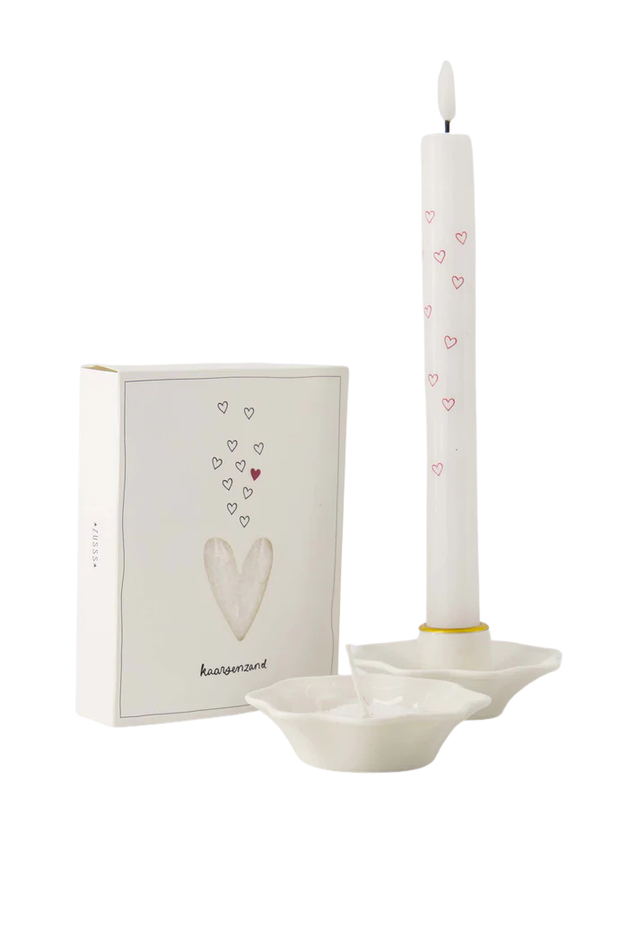 Zusss | Kandelaar keramiek schulp wit