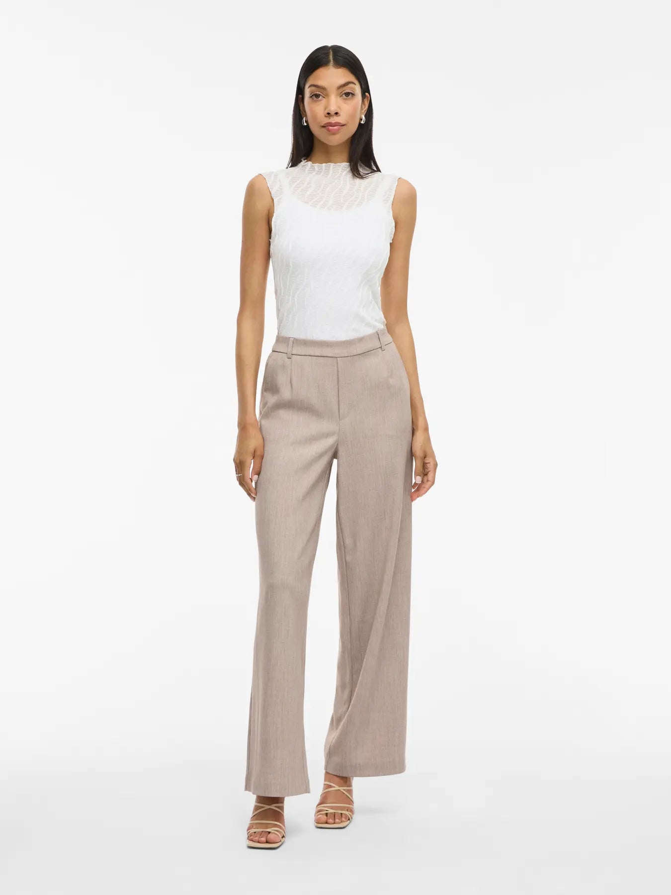 Vila | Pantalon Varone natural melange