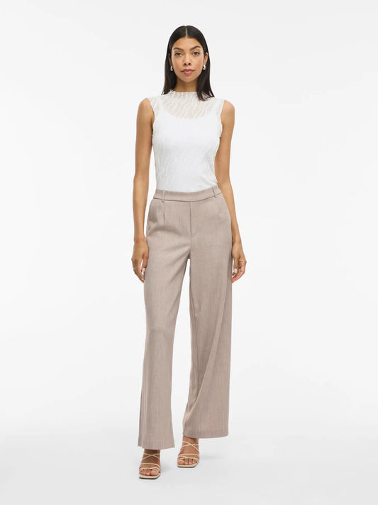 Vila | Pantalon Varone natural melange