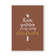 Villa Madelief | Kerstkaart have your self a very merry christmas rood