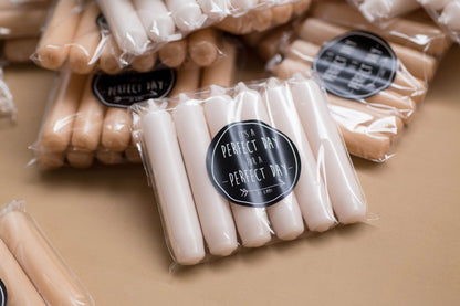 Rustiklys | Kurze Dinnerkerzen Eukalyptus (6 Stück)