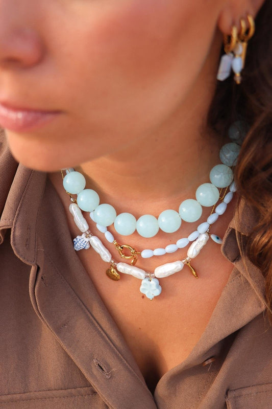 Label Kiki | Ketting Shades of blue gold