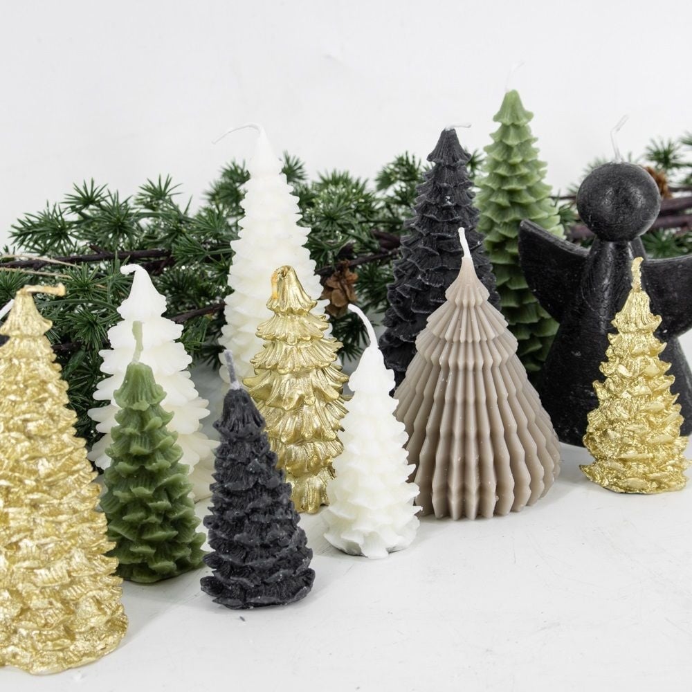 Selected by | Kaars boom taupe 10cm