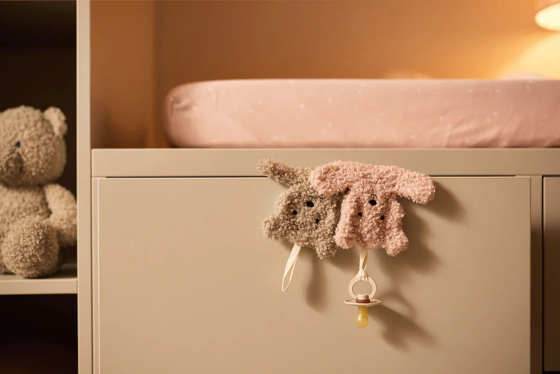 Jollein | Stoffschnuller Teddybär Wildrosa