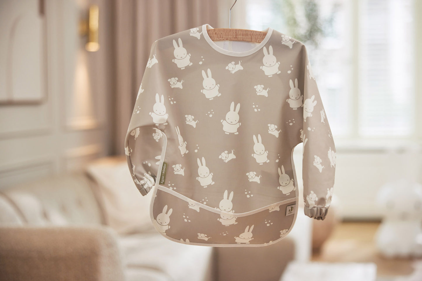 Jollein | Slab waterproof met mouw miffy&snuffy olive green