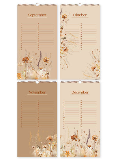 Jots | Verjaardagskalender Wilde bloemen