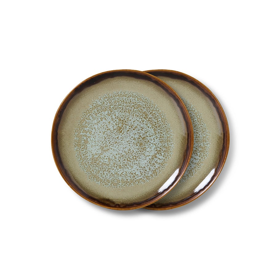 HK Living | 70's servies dessertbord Contrast