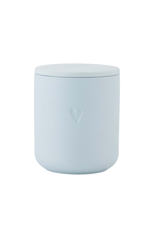 Zusss | Geurkaars keramiek hartje blauw