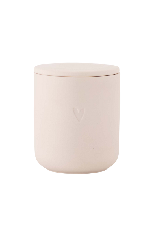 Zusss | Geurkaars keramiek hartje lichtroze
