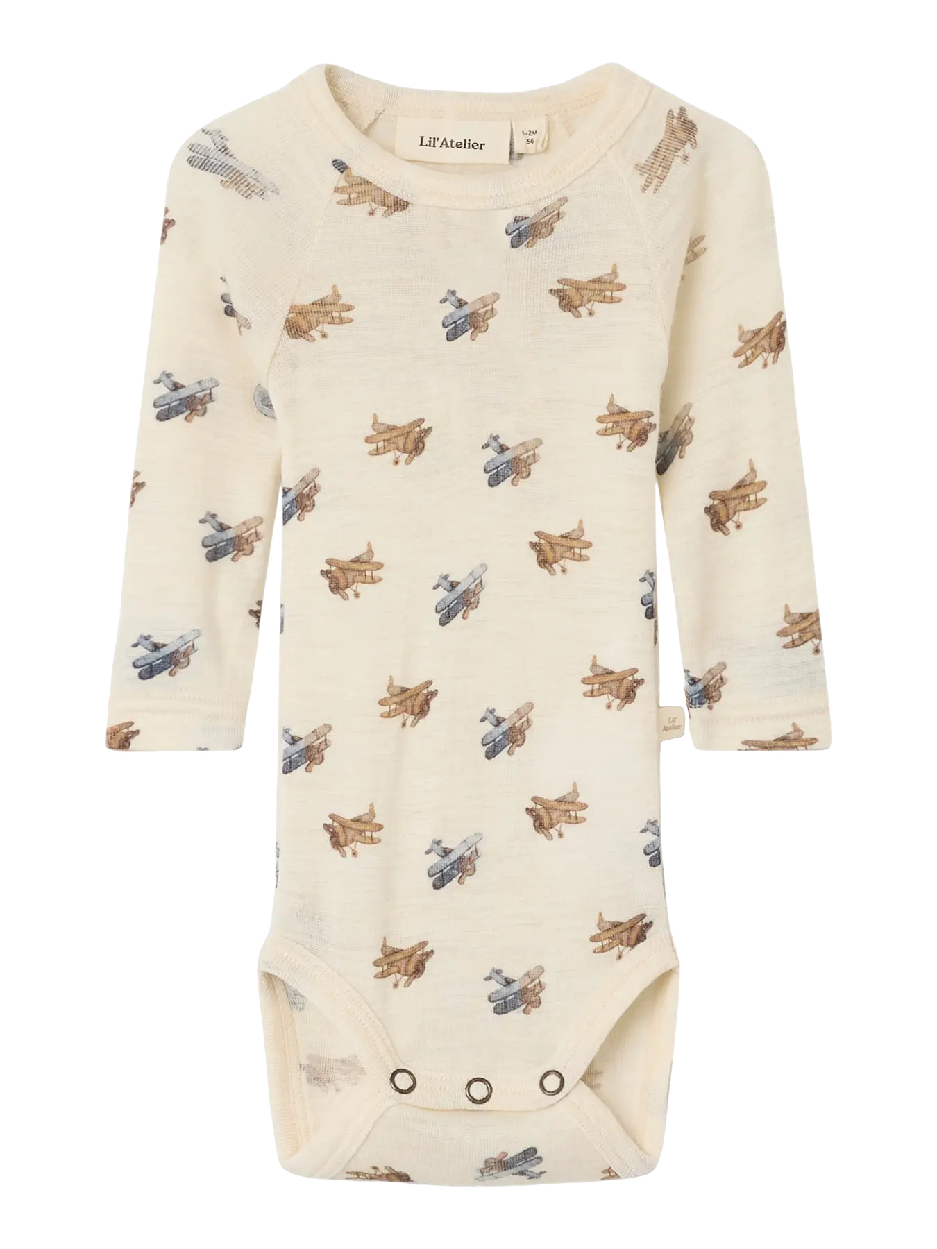 Lil Atelier | Woll-Strampler Nalu Flugzeuge