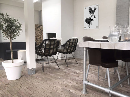 VM | Gartenposter Vögel schwarz-weiß