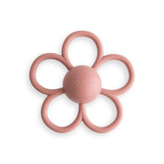 Mushie | Beißring mit Rassel, Gänseblümchenrosa