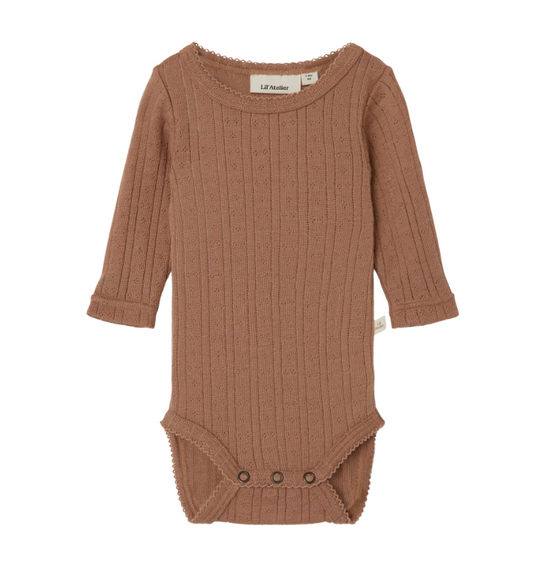 Lil Atelier | Wollen romper Naima beaver fur