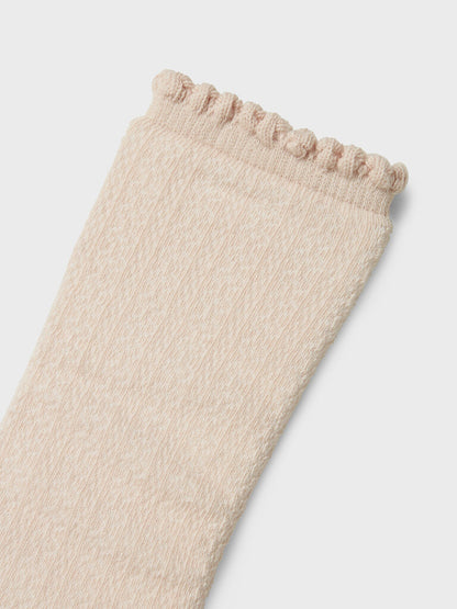 Lil Atelier | Socken Dalfi Kniestrümpfe Pfirsichfarben