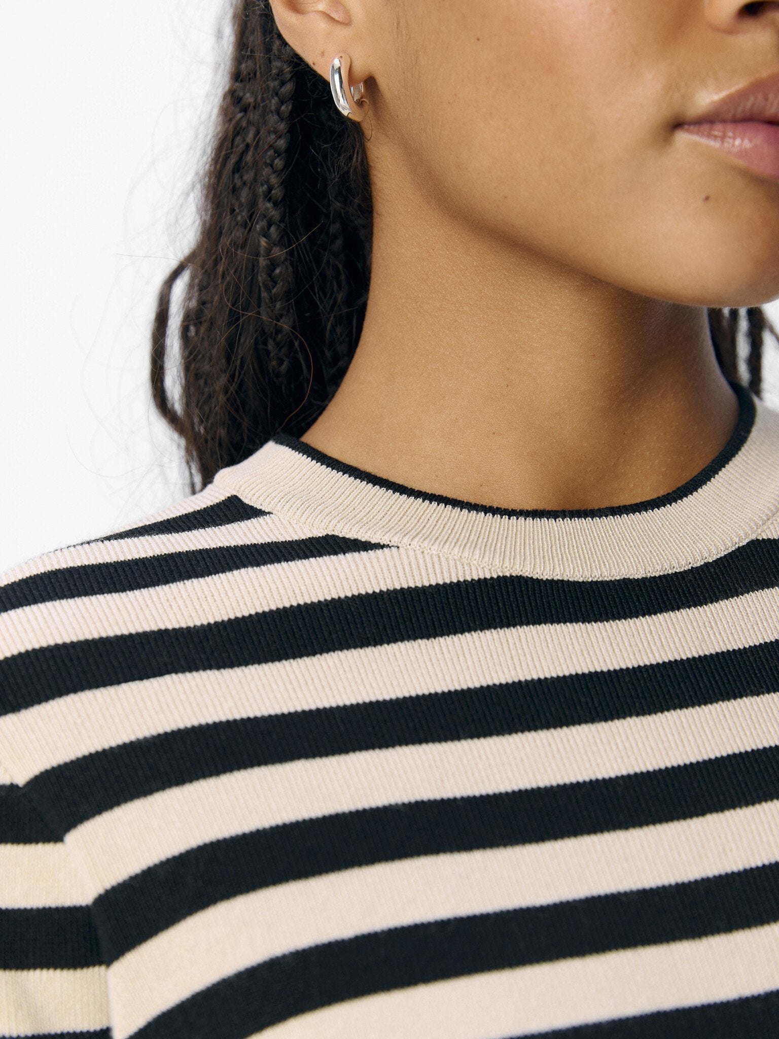 Objekt | Top Ester beige schwarz
