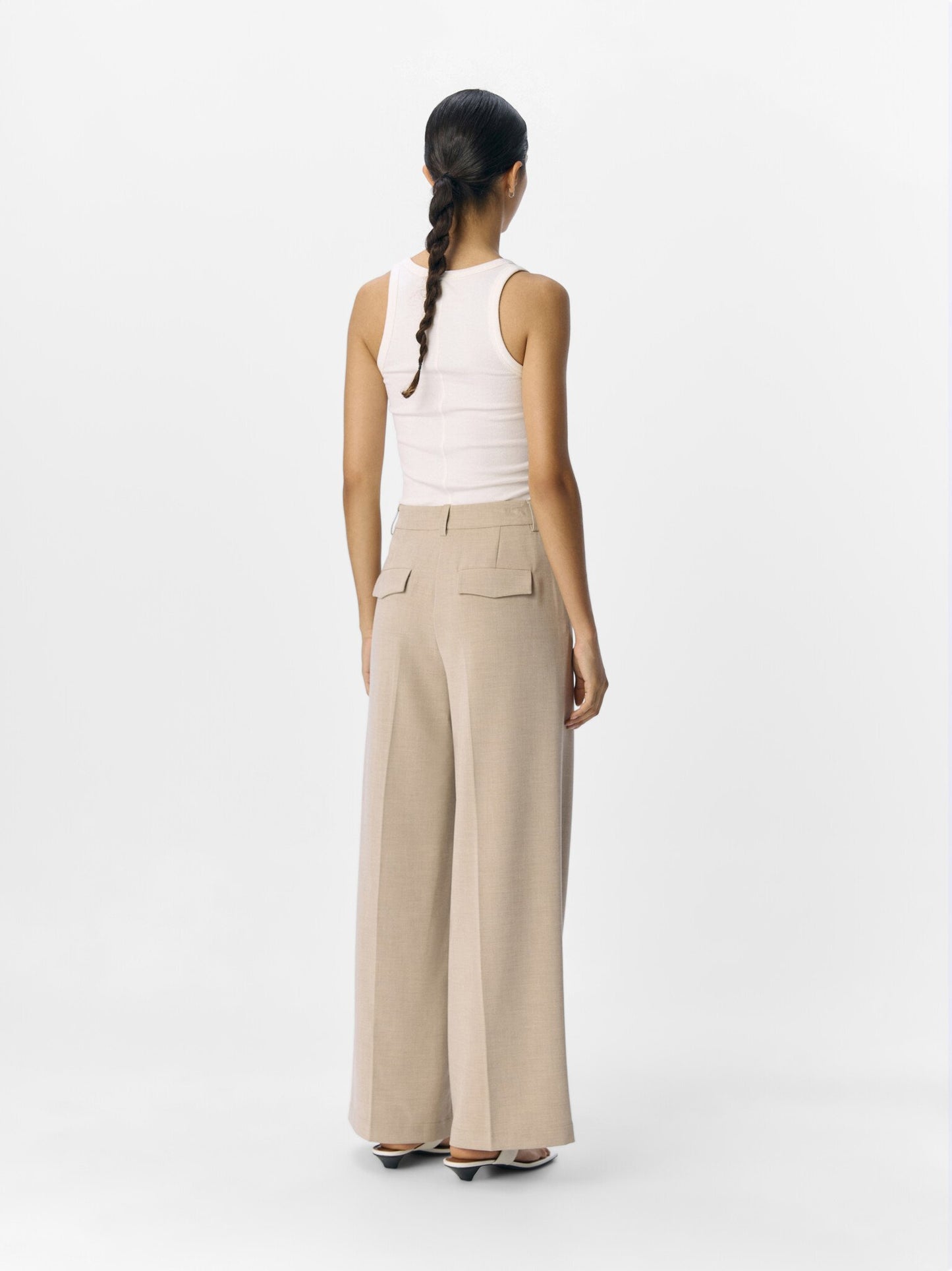 Object | Broek Ivy wide tanning melange