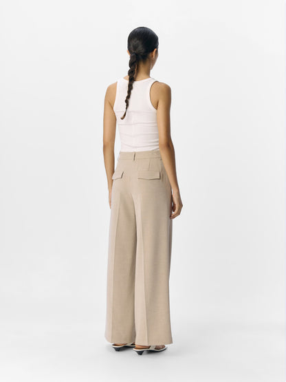 Object | Broek Ivy wide tanning melange