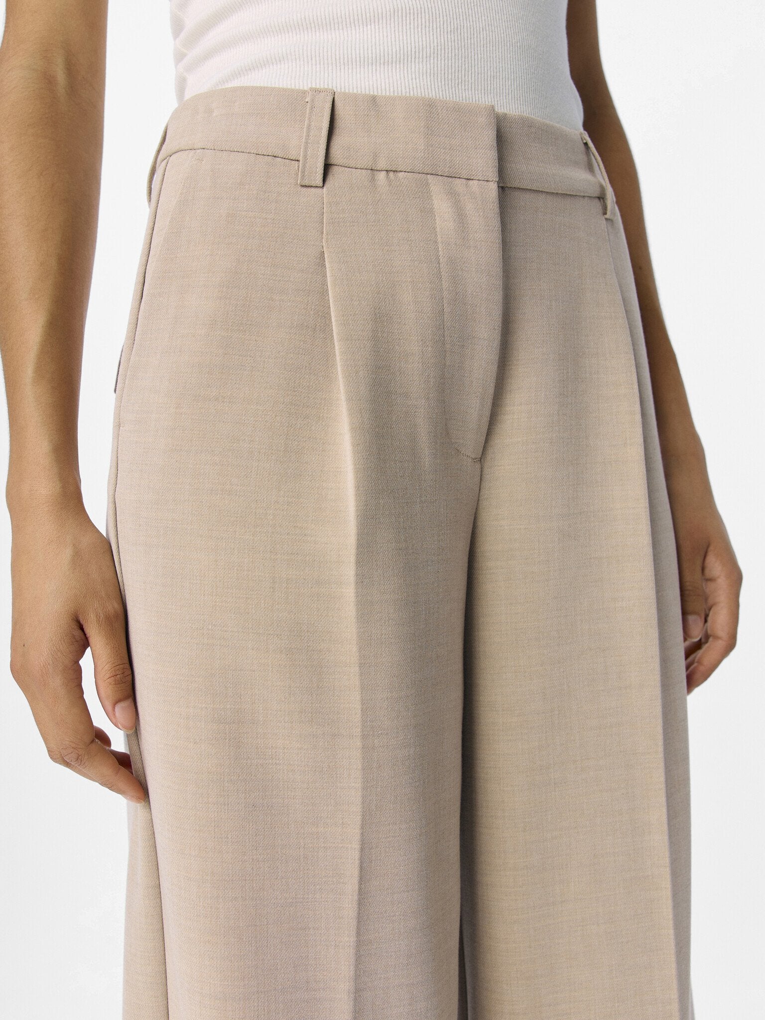 Object | Broek Ivy wide tanning melange