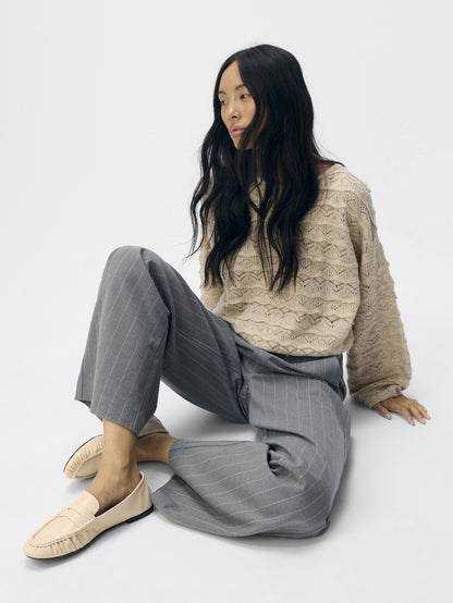 Object | Pantalon Lisa wide medium grey/humus