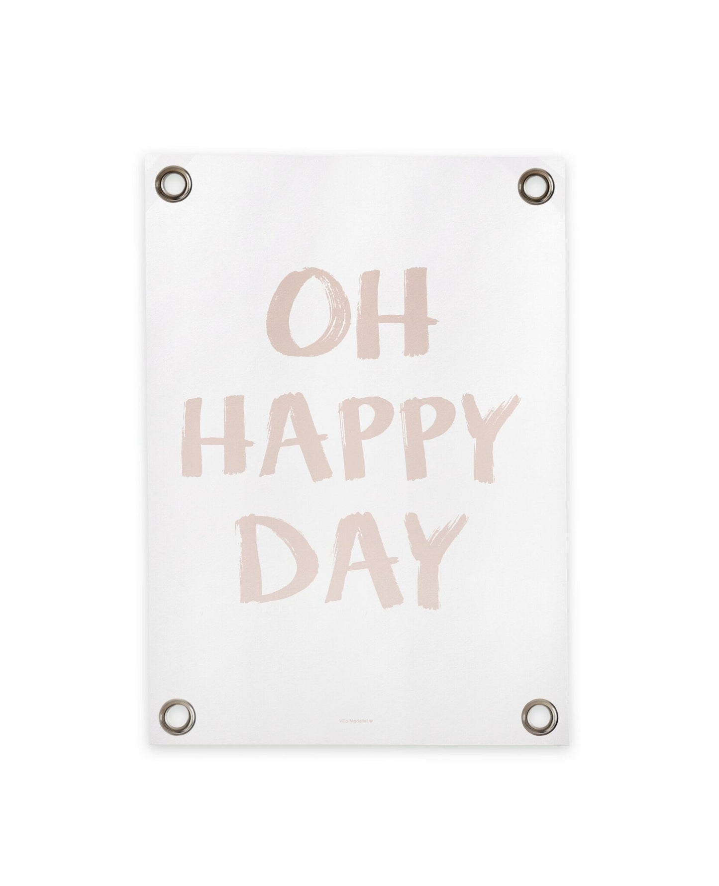 VM | Tuinposter happy day wit beige