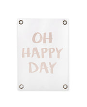 VM | Gartenposter „Happy Day“ (weiß-beige)