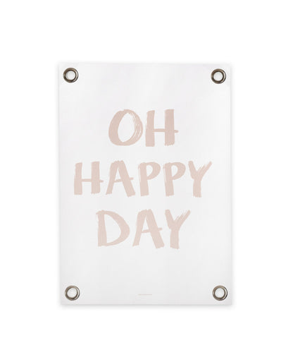 VM | Tuinposter happy day wit beige