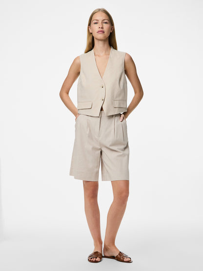 Pieces | Gilet Tiki silver gray